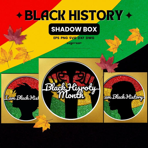 Afro Shadowbox SVG Bundle - Svg Ocean