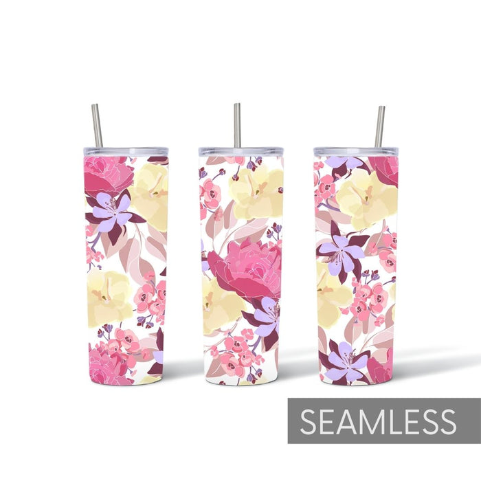 Flower Tumbler Sublimation - Svg Ocean