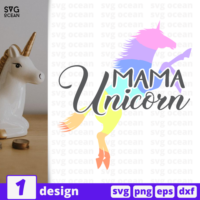 Mama unicorn SVG vector bundle - Svg Ocean