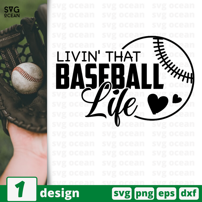 Livin' that baseball life SVG vector bundle - Svg Ocean