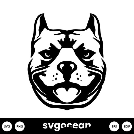 Pitbull Face Svg - Svg Ocean