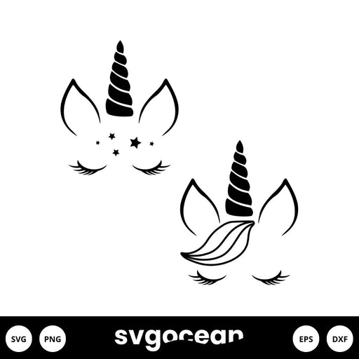 Unicorn Faces SVG  - Svg Ocean