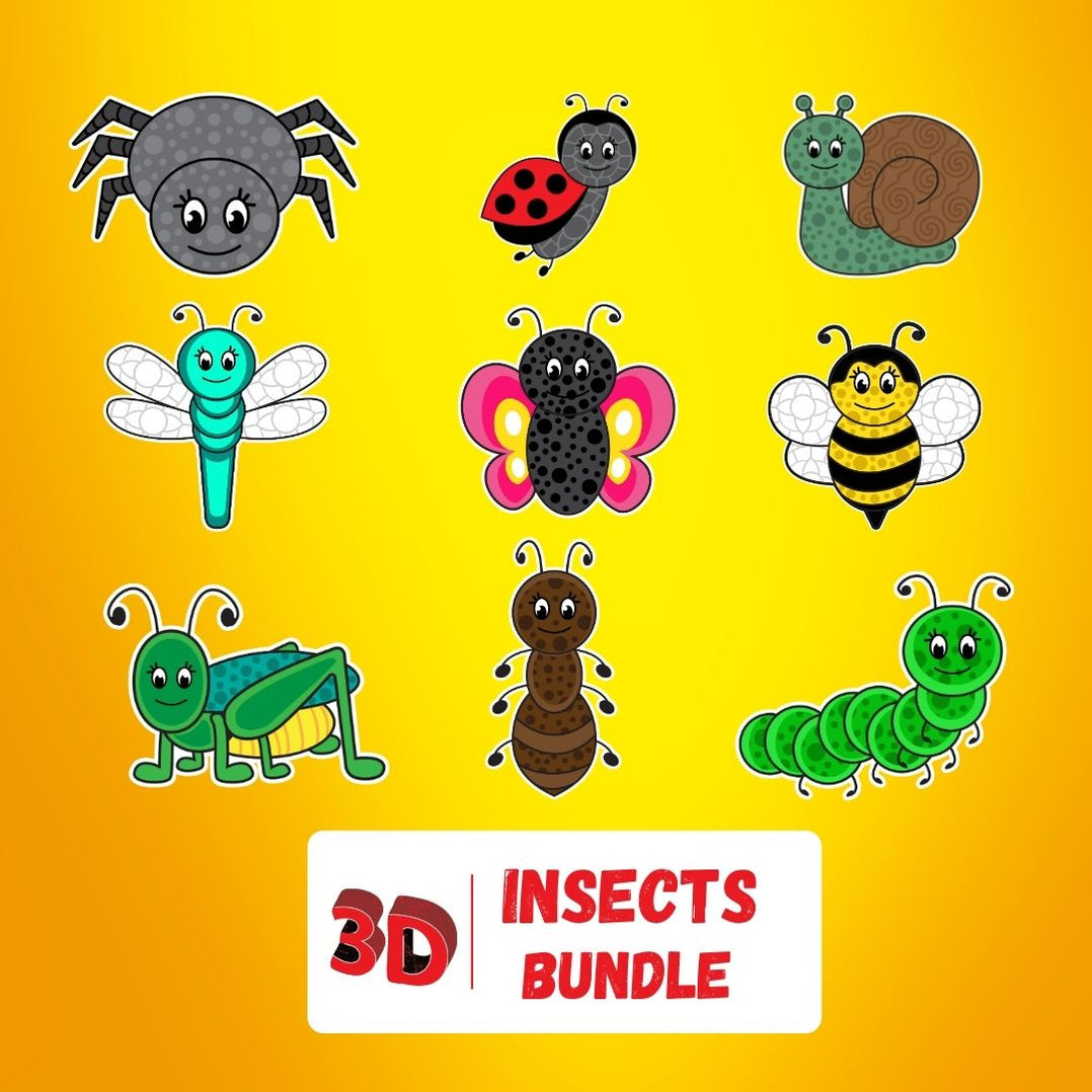 3D Layered Insects SVG Bundle vector for instant download - Svg Ocean ...
