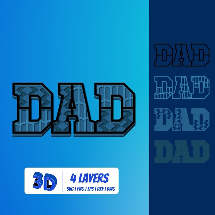 FREE 3D DAD SVG - Svg Ocean