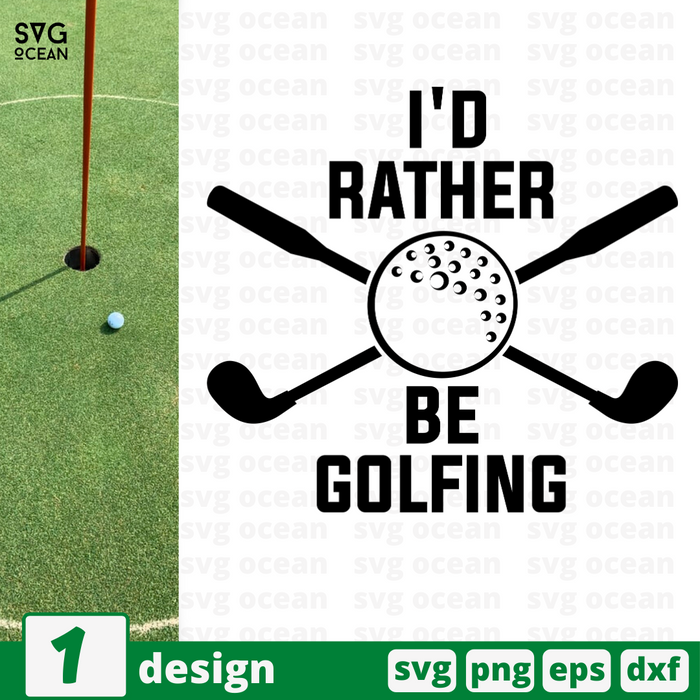 I'd rather be golfing SVG vector bundle - Svg Ocean