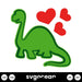 Dinosaur Valentine SVG - Svg Ocean