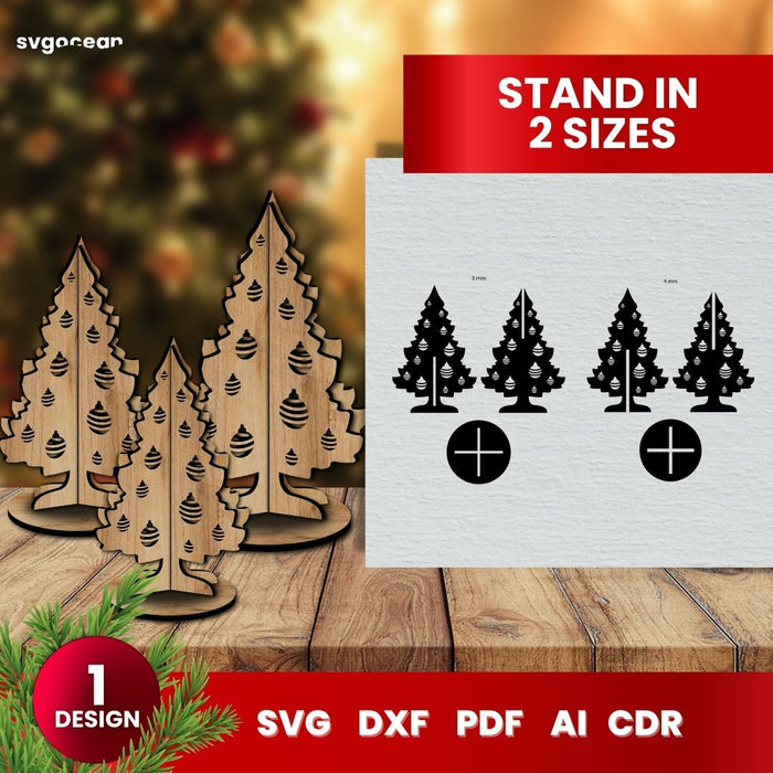 Christmas Tree Laser Cut SVG - Svg Ocean
