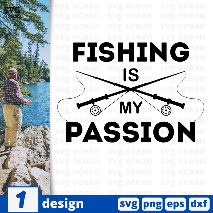 Fishing is my passion SVG vector bundle - Svg Ocean