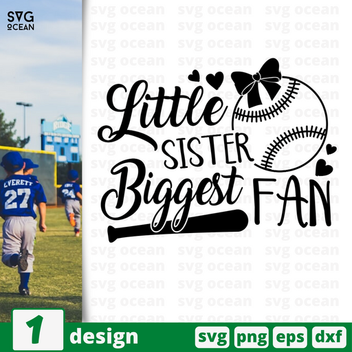Little sister biggest fan SVG vector bundle - Svg Ocean