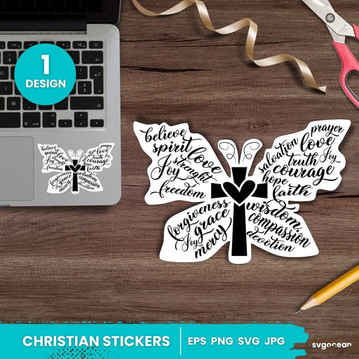 Free Christian Printable Sticker Cricut Design - Svg Ocean