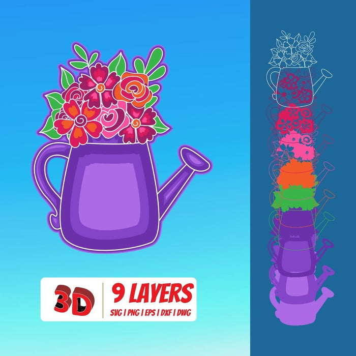 3D Watering can SVG