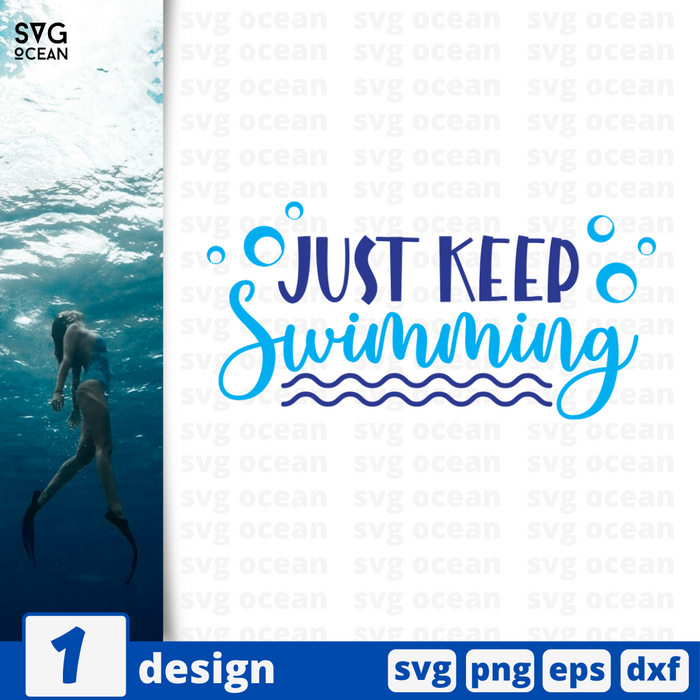 Just keep swimming SVG vector bundle - Svg Ocean