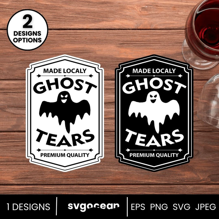 Ghost Tears Bottle Labels Svg - Svg Ocean