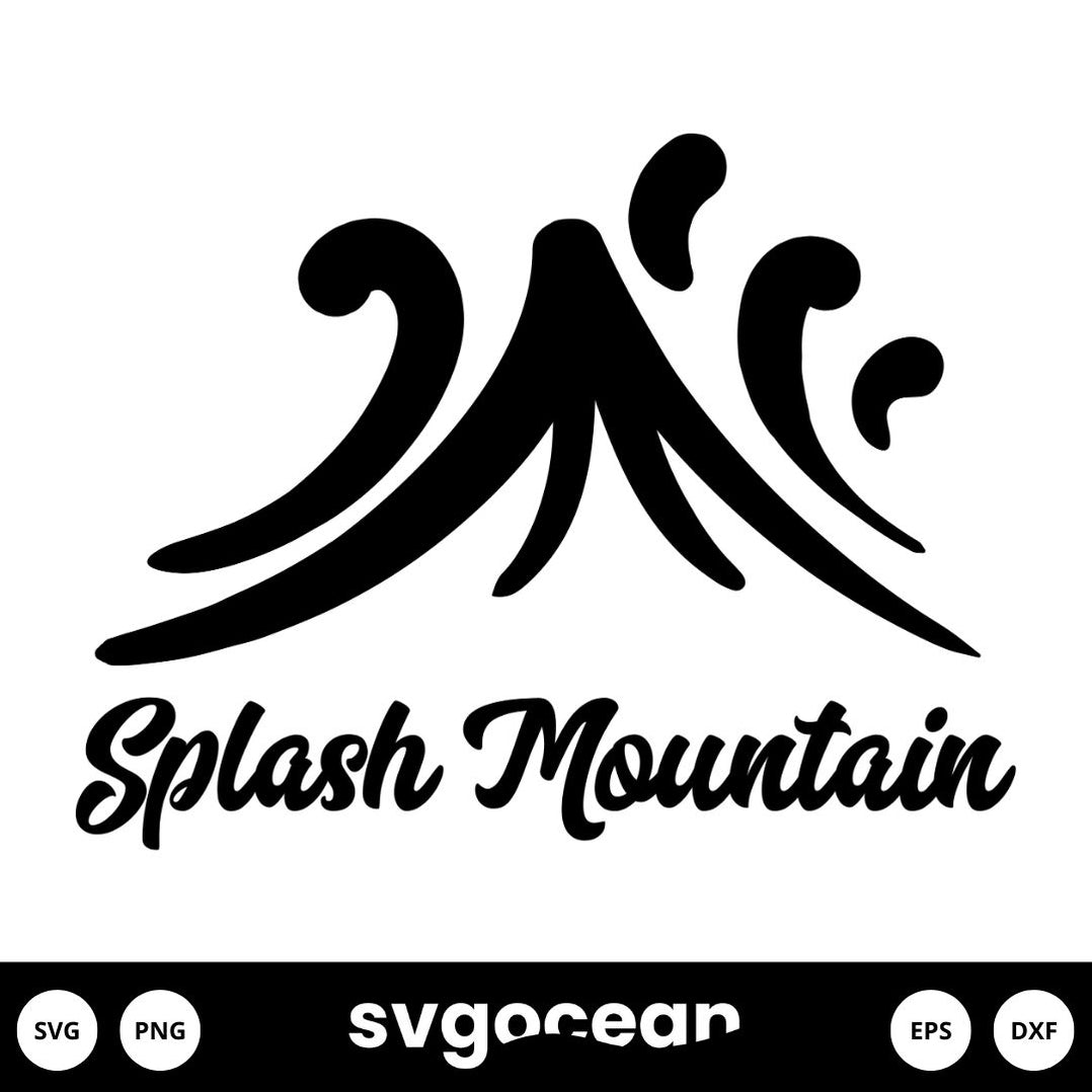 Splash Mountain Svg vector for instant download - Svg Ocean — svgocean