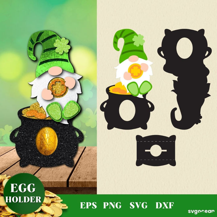 St Patrick's Day Egg Holder SVG - svgocean