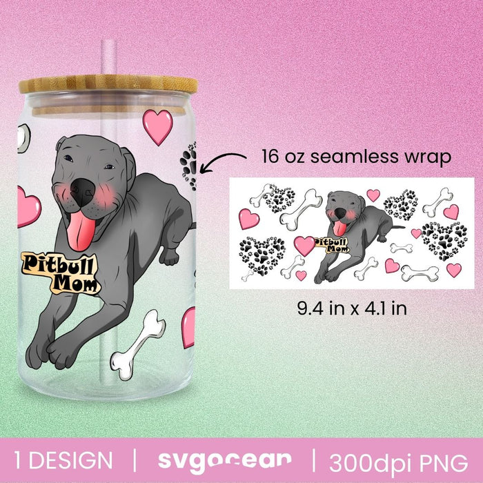 Pit Bull Can Glass PNG - Svg Ocean