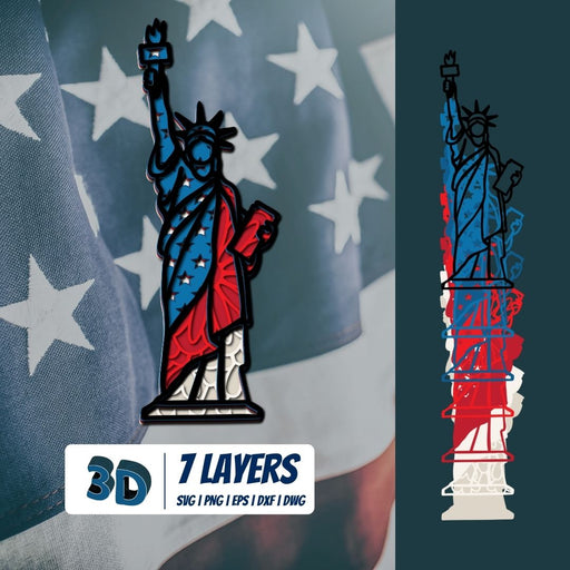 3D Statue Of Liberty SVG - Svg Ocean