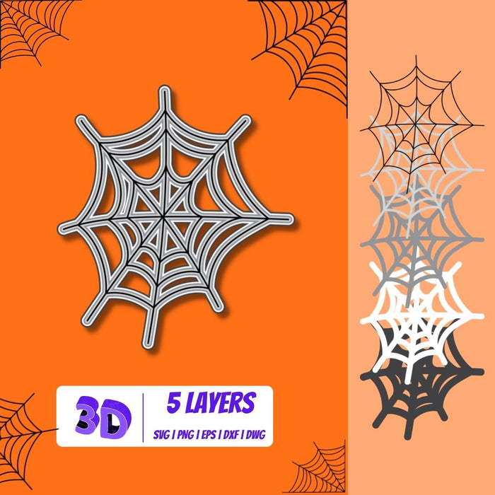3D Spiderwab SVG Cut File