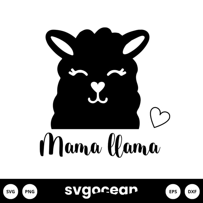 Mama Llama Svg - Svg Ocean