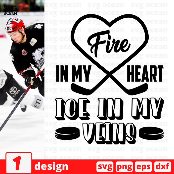 Fire in my heart Ice in my veins SVG vector bundle - Svg Ocean
