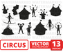 Circus silhouette svg