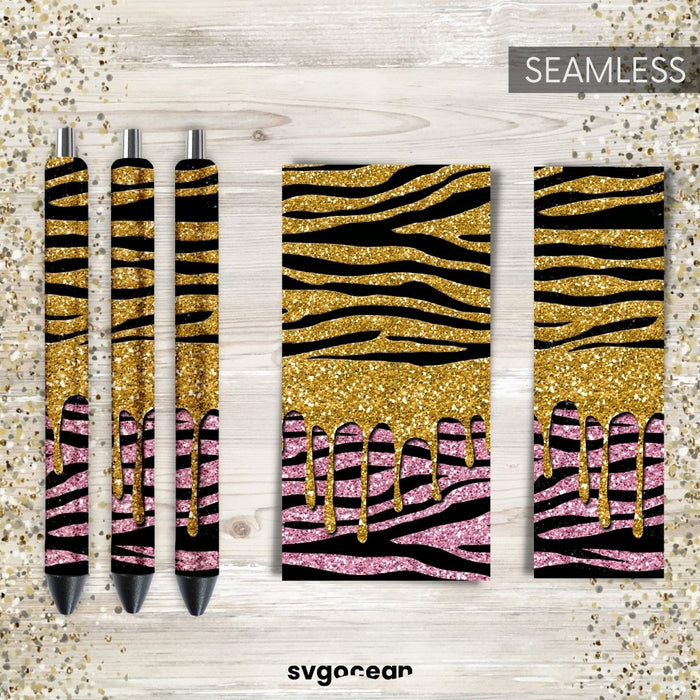 Pen Wraps Leopard Glitter Bundle - Svg Ocean
