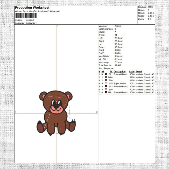 Bear Embroidery Designs - Svg Ocean