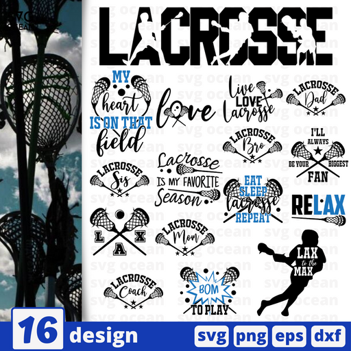 Lacrosse quotes  SVG vector bundle - Svg Ocean