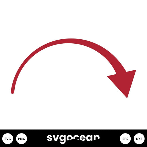 Curved Arrow SVG - Svg Ocean
