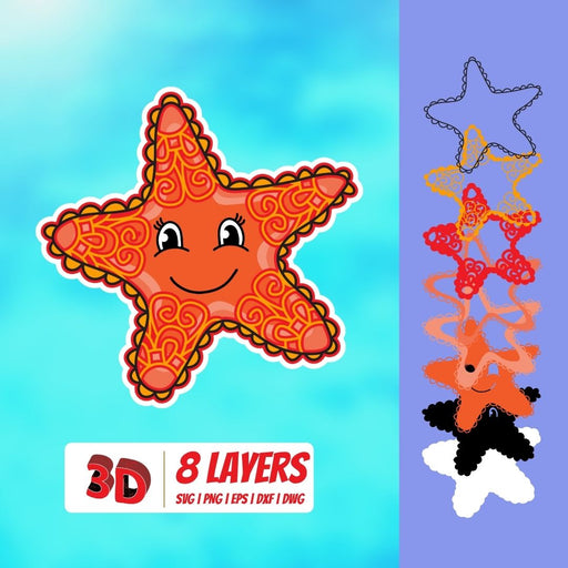3D Starfish SVG