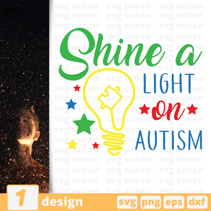 Shine a light on autism SVG vector bundle - Svg Ocean