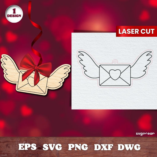 Valentines Letter Gift Tags Laser Cut - svgocean