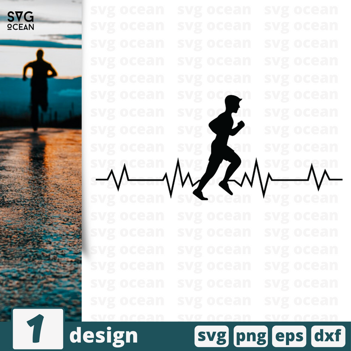Free Heartbeat runner quote svg