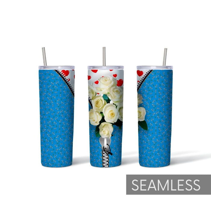 Roses Tumbler Sublimation - Svg Ocean