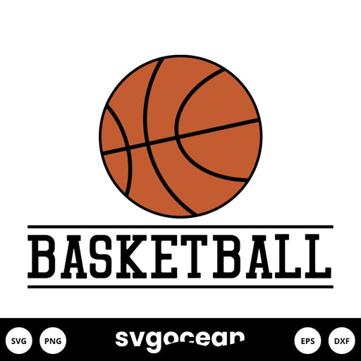 Half Basketball SVG - Svg Ocean