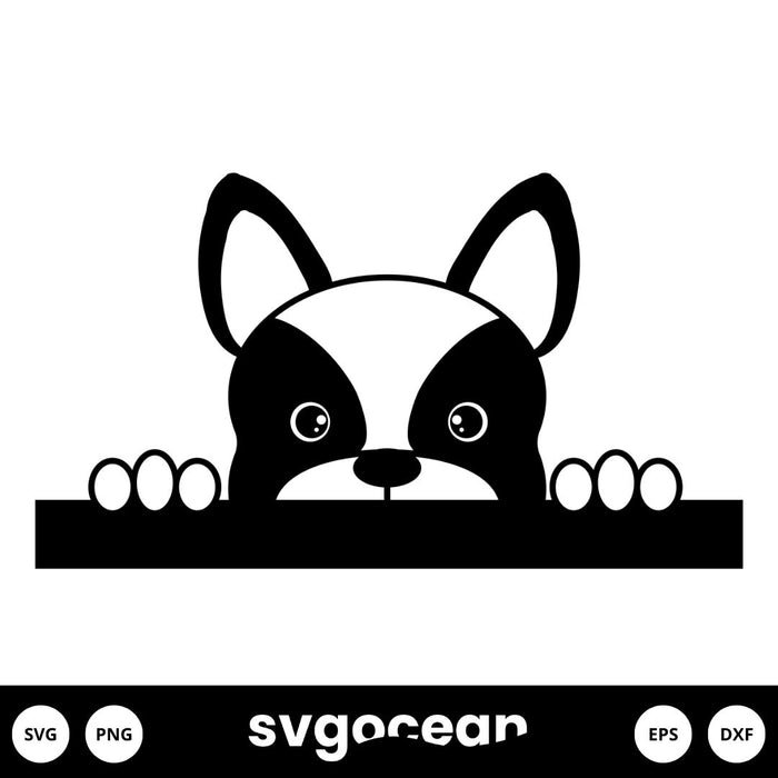 Peeking Dog Svg - Svg Ocean