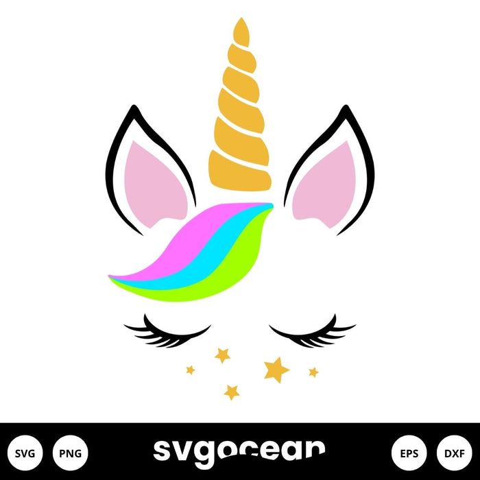 Unicorn Face SVG Free - Svg Ocean