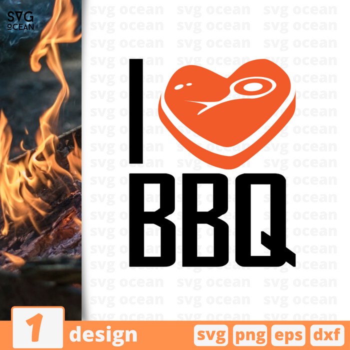 I love BBQ SVG vector bundle - Svg Ocean
