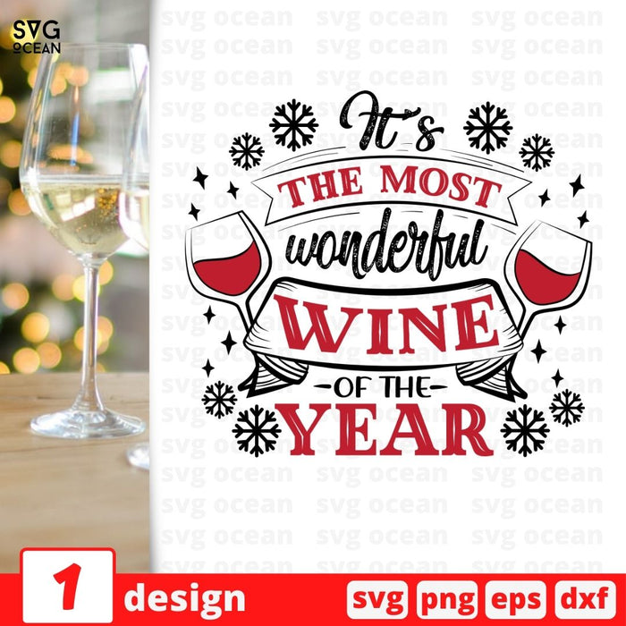 It's the most wonderful Wine of the year SVG vector bundle - Svg Ocean