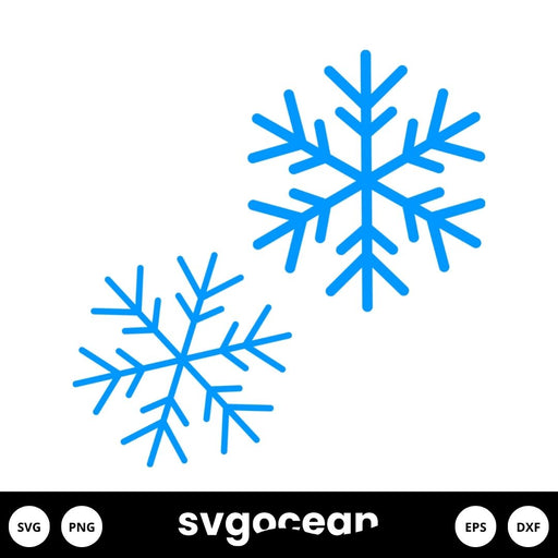 Simple Snowflakes Svg - Svg Ocean