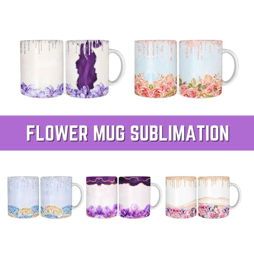 Flower Mug Sublimation - Svg Ocean