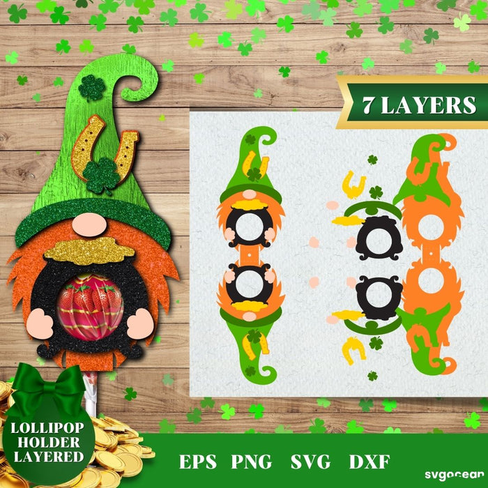3D St Patrick's Day Lollipop Holders SVG - svgocean