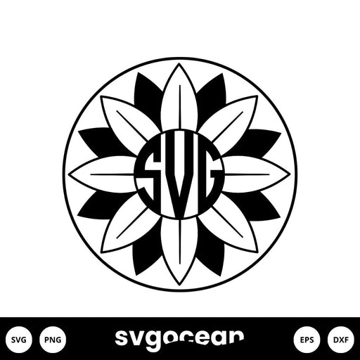 Monogram Car Decal Svg - Svg Ocean