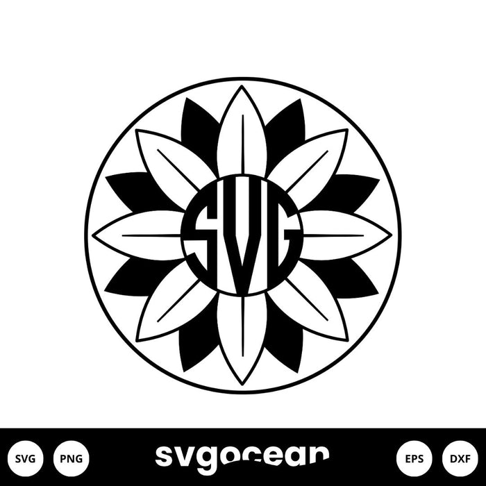 Monogram Car Decal Svg - Svg Ocean