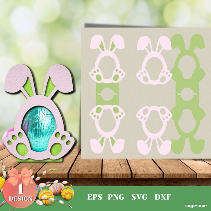 Easter Rabbit Egg Holder SVG - svgocean