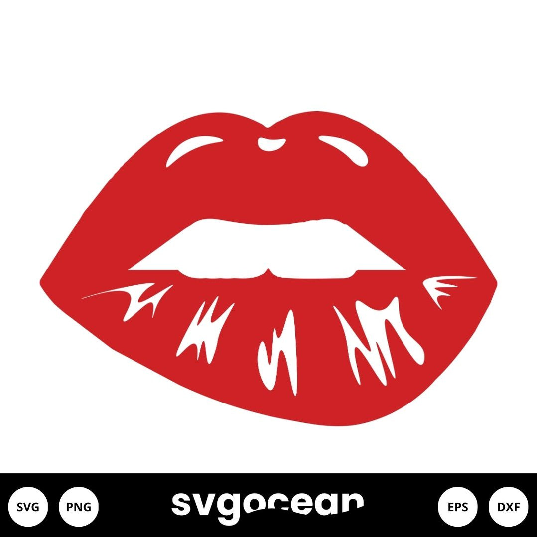 Red Lips Svg vector for instant download - Svg Ocean — svgocean