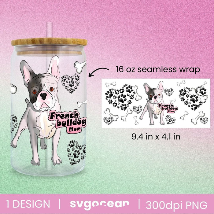 French Bulldog Can Glass PNG - Svg Ocean
