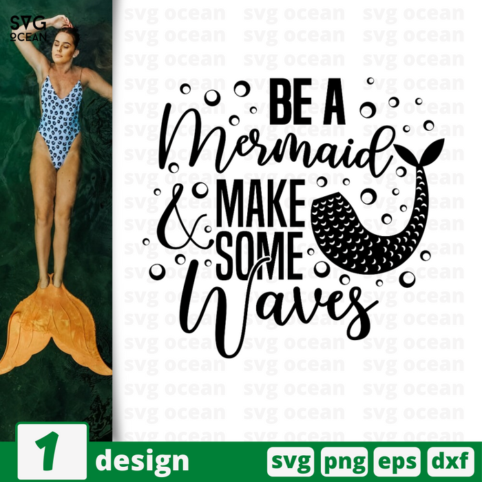 Be a memaid & make some waves SVG vector bundle - Svg Ocean
