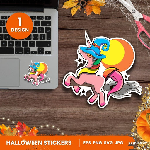 Free Halloween Unicorn Sticker - Svg Ocean