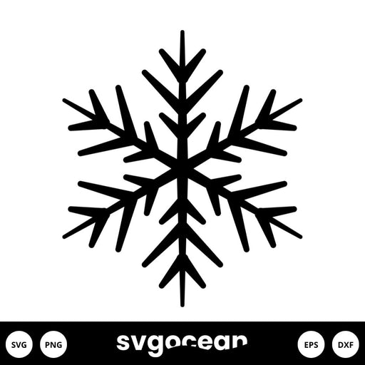 Simple Snowflake Svg - Svg Ocean